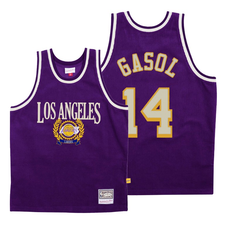 Men's Los Angeles Lakers Marc Gasol #14 NBA Council Hardwood Classics Fashion Edition Purple Basketball Jersey GLO7083CY